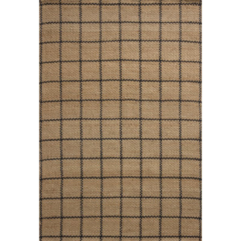 Fletcher Natural  Black Area Rug