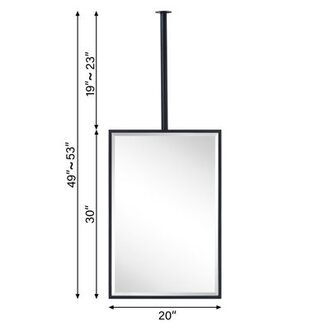 Ceiling Mount Rectangle Metal Wall Mirror