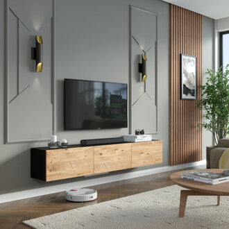 Colima Modern Floating TV Stand Up to 80 TVs Wall-Mounted Media Console with Storage Cabinet