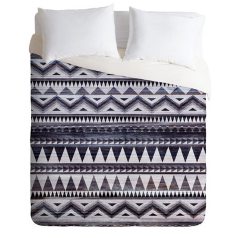 Rustic Polyester Chevron  Zig Zag Duvet Cover