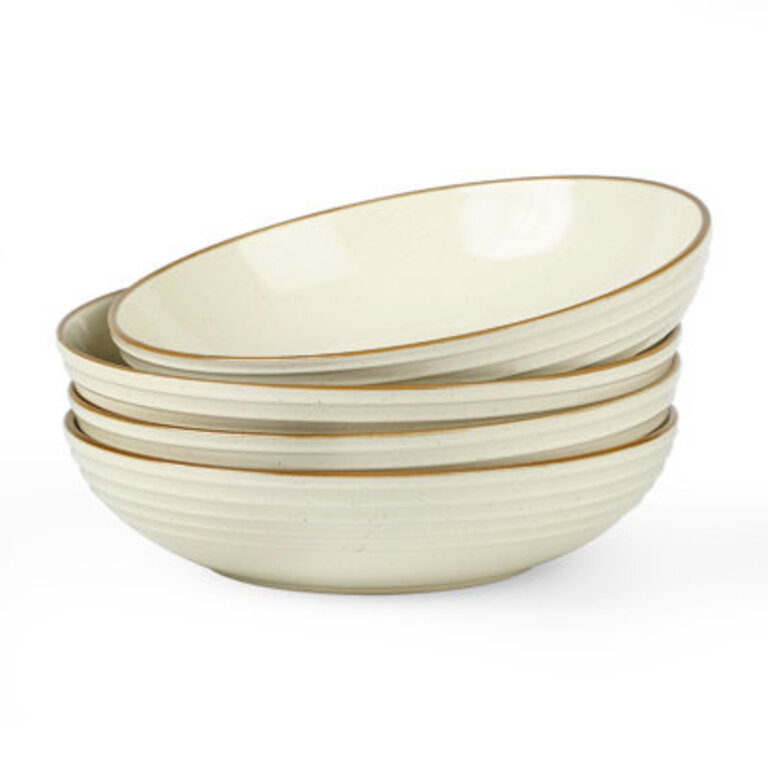 Kellison Latitude Run Stoneware 30oz Large Pasta Bowl Set of 4