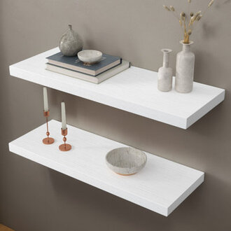Set of 2 Elbur Wood Floating Shelves