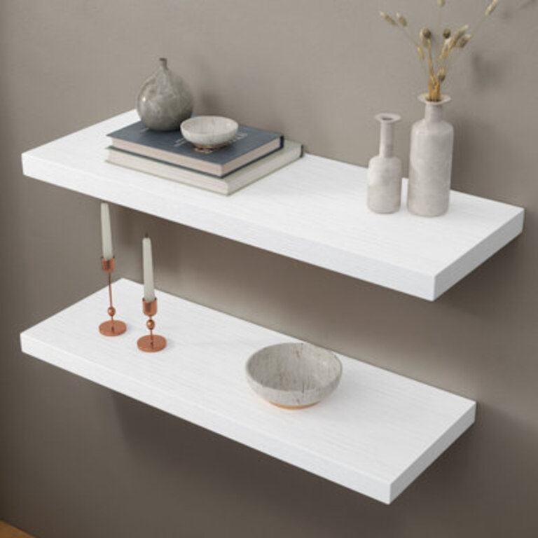 Set of 2 Elbur Wood Floating Shelves