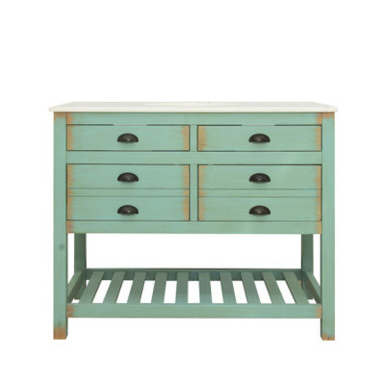 42 Single Bathroom Vanity with Cultured Marble Top
