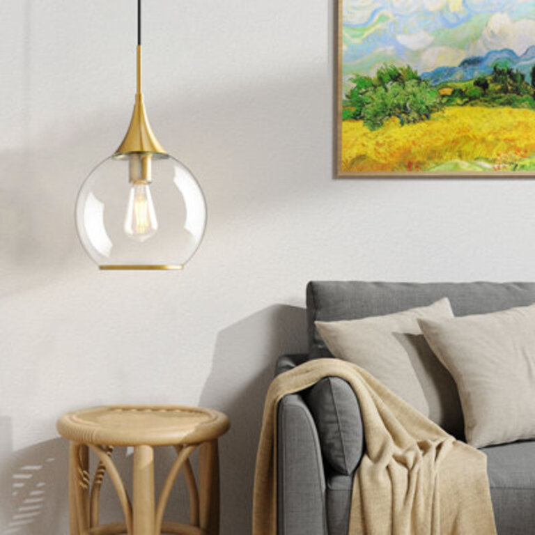 1 - Light Single Pendant With Clear Glass