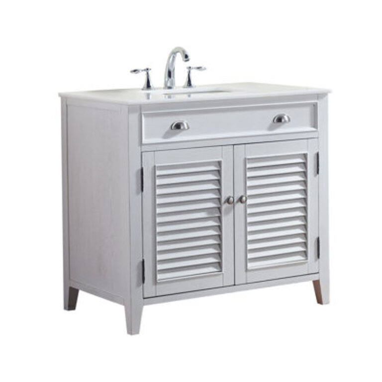 30 Single Bathroom Vanity with Marble Top