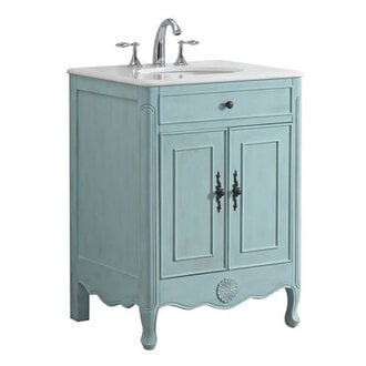 Faustini 26 Single Bathroom Vanity with Cultured Marble Top