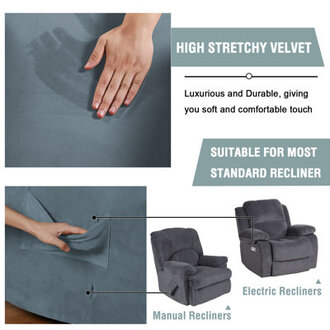 Box Cushion Recliner Slipcover Machine Washable
