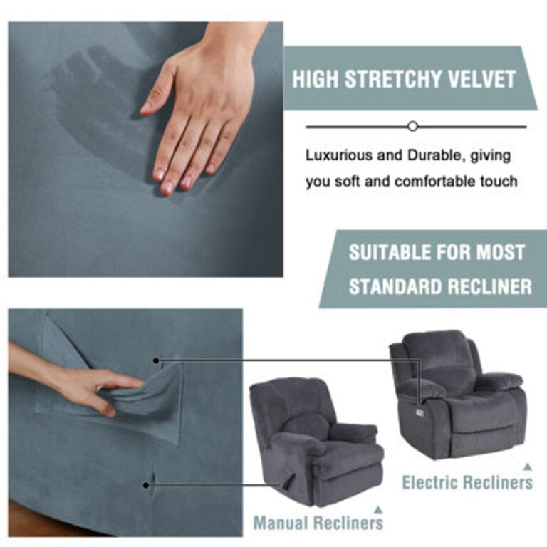Box Cushion Recliner Slipcover Machine Washable