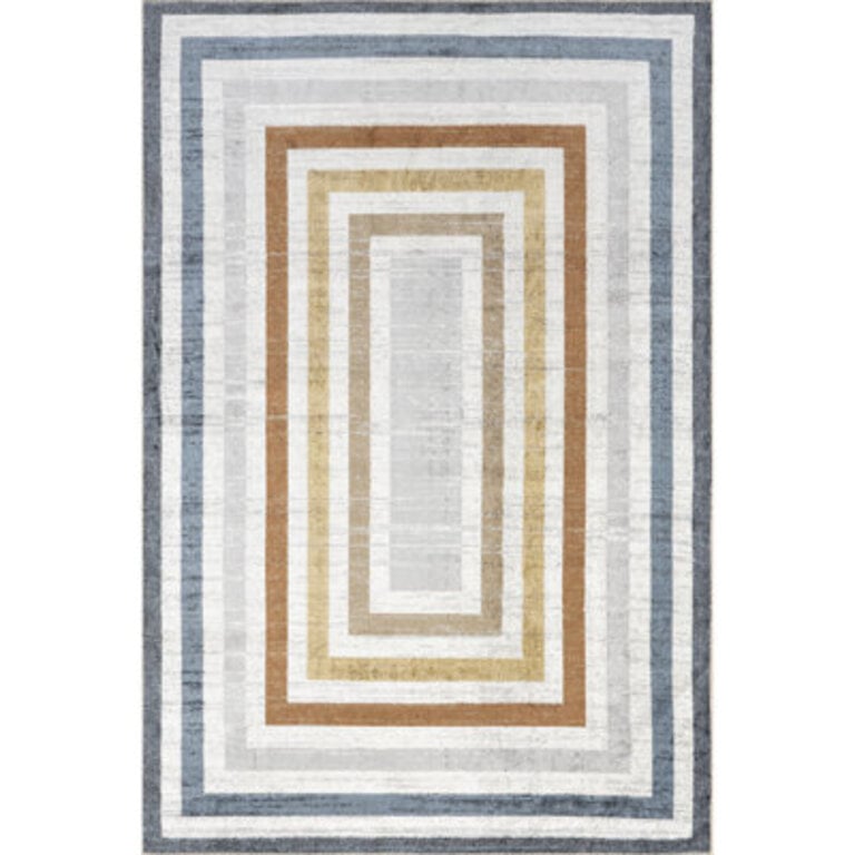 Alienor SpinClean Striped Machine Washable Area Rug