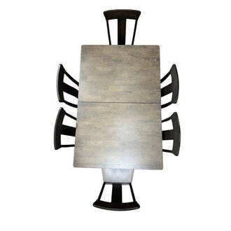 Quirion Upholstered Extendable Solid Wood Dining Set