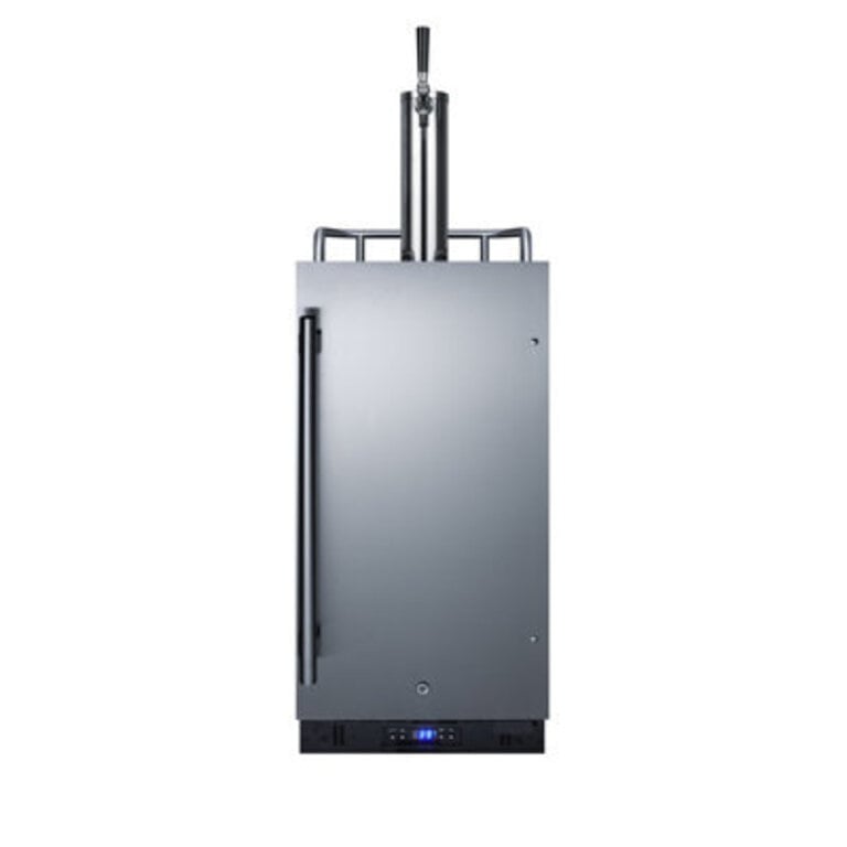 Summit Appliance 29 Cubic Feet Gray Single Tap Built-In Kegerator with Door Lock and