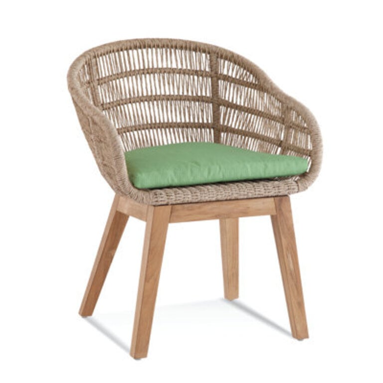 Blue Rock Premium All-Weather Wicker Outdoor Dining Armchair with Cushion