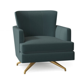 Kyle Upholstered Swivel Armchair