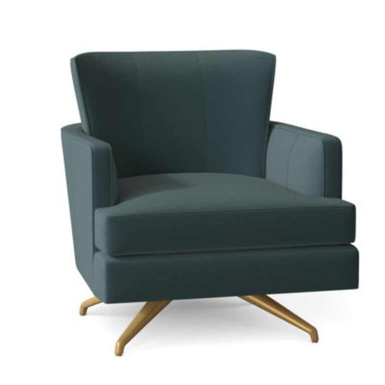 Kyle Upholstered Swivel Armchair