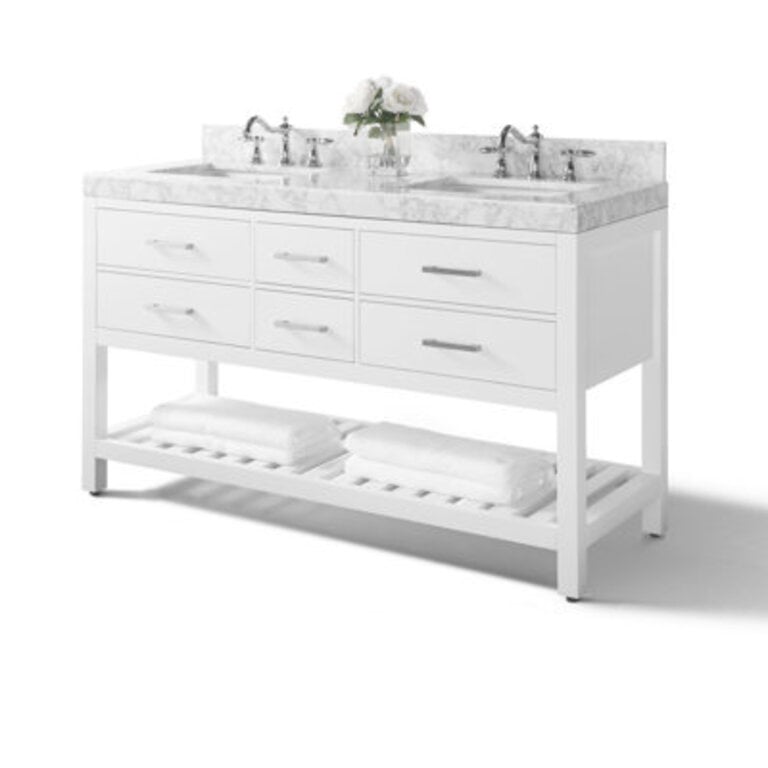 Carrie 60 Double Bathroom Vanity with Top