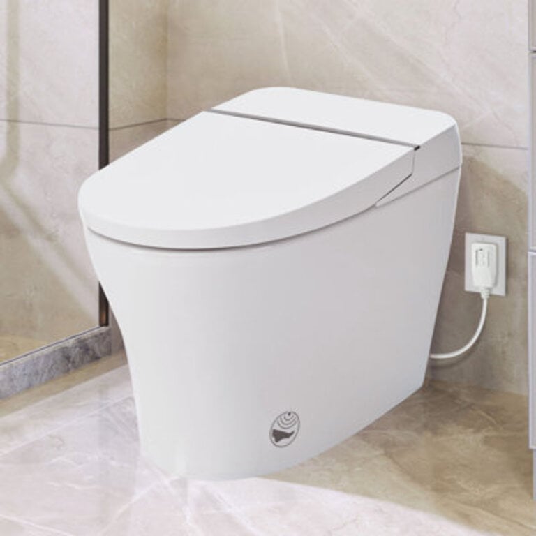 Smart Toilet Bidet Combo with Self-Cleaning Nozzle Upmarket Compact Dual Flush Toilet 1128 GPF