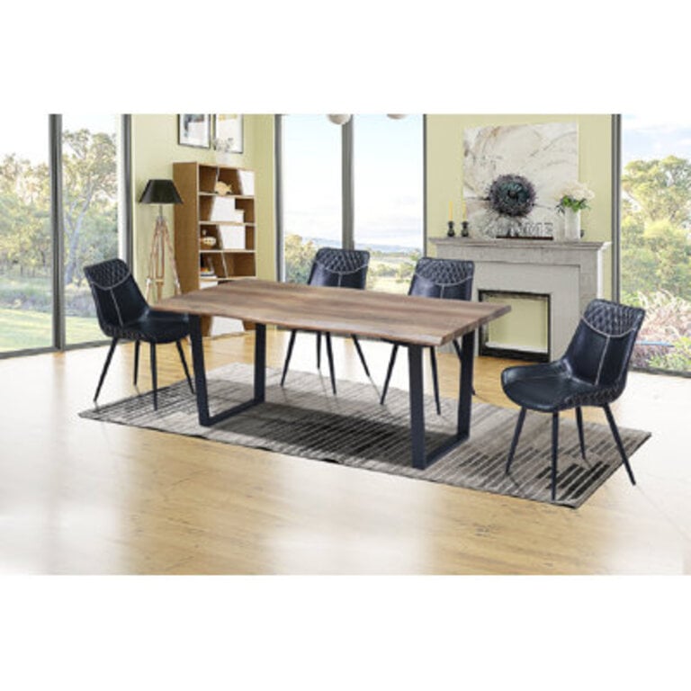 Solid Wood Top Trestle Dining Set
