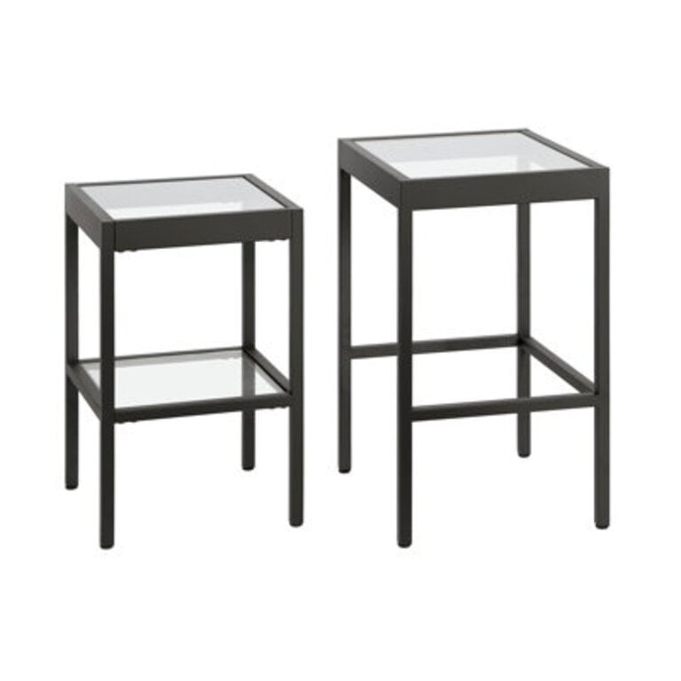 Alexis Glass Top Nesting Tables