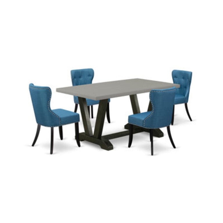 Person Acacia Solid Wood Dining Set