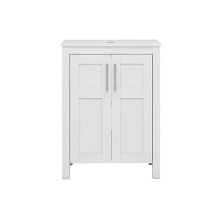 Frenette 24 Single Bathroom Vanity with Manufactured Wood Top