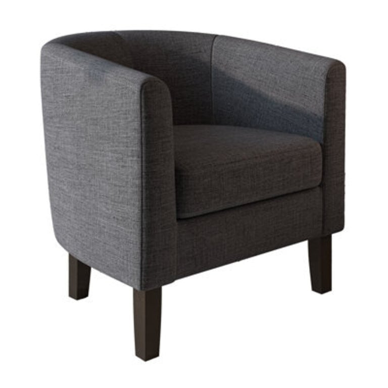 Munson 2677 Wide LinenPolyester Upholstered Barrel Chair