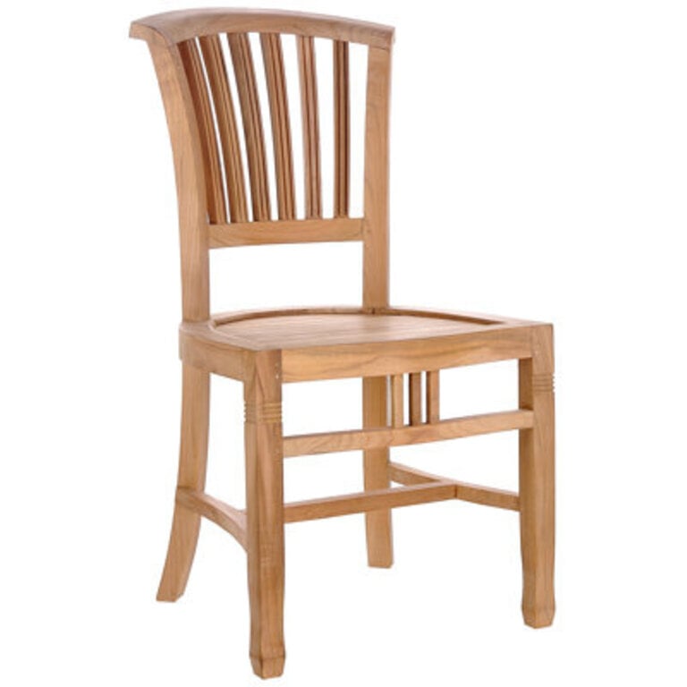 Celise Teak Wood Premium All-Weather Wicker Outdoor Dining Side Chair