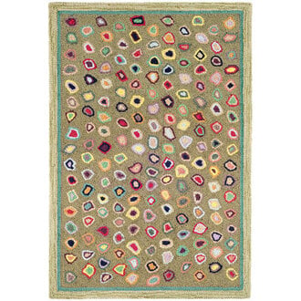CatS Paw Sage Hand Micro Hooked Wool Rug