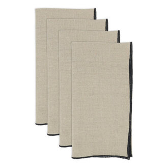 Set of 4 Dartmouth Linen No Pattern Square Napkins