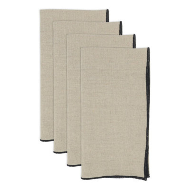 Set of 4 Dartmouth Linen No Pattern Square Napkins