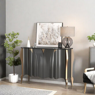 Modern Light Luxury Sideboard Cabinet With 4 Doors