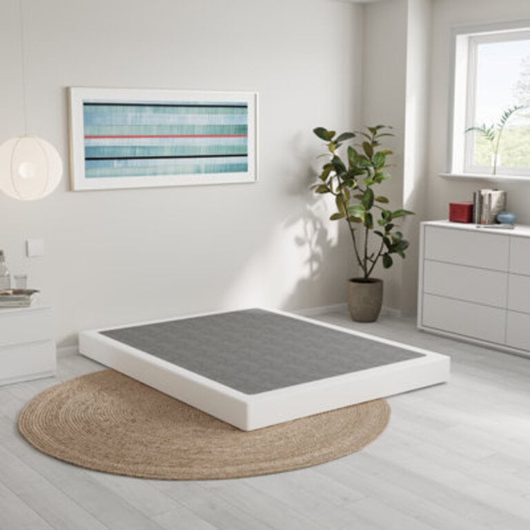 Likins 4 Inch Metal Box Spring with Frabric Cover Easy Assembly