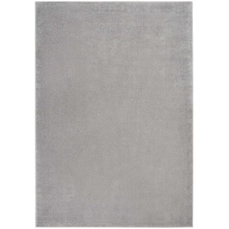 Mullican Sandy Solid SilverGrey Easy Care IndoorOutdoor Area Rug