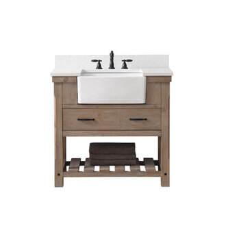 Curiel 36 Single Bathroom Vanity with Engineered Stone Top
