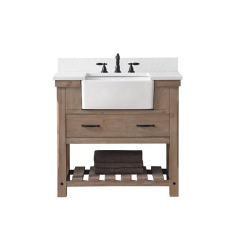 Curiel 36 Single Bathroom Vanity with Engineered Stone Top