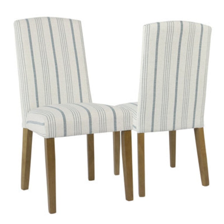 Classic Striped Parsons Dining Chairs