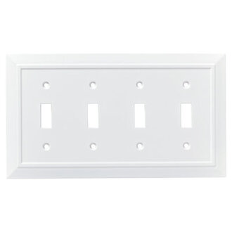 Classic Architecture 4-Gang Toggle Light Switch Wall Plate