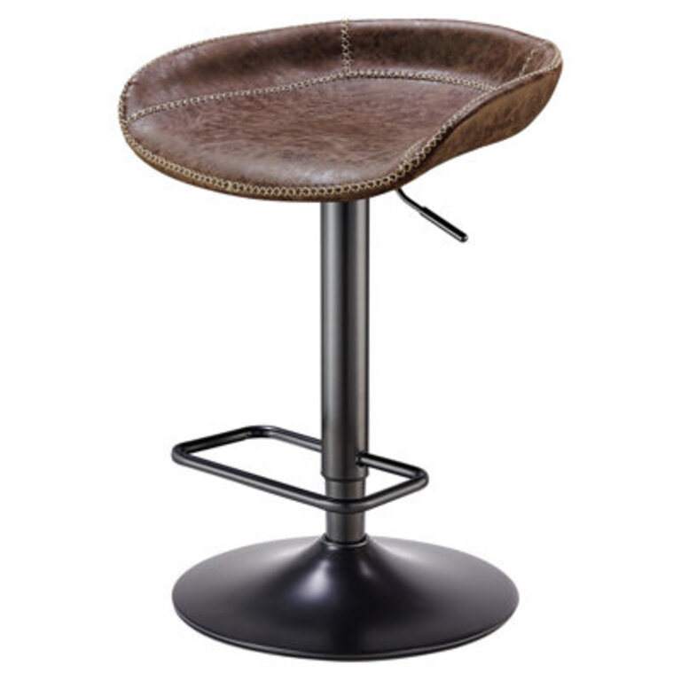 Antenore Swivel Upholstered Adjustable Height Counter Stool