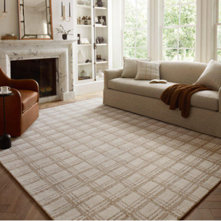 Chris Loves Julia x Loloi Polly Cream  Sand Area Rug