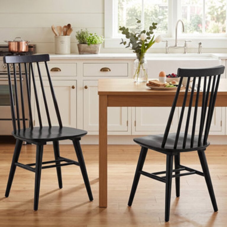 Alvie Modern Farmhouse Windsor Back Dining Chairs
