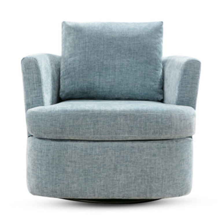 Upholstered Swivel Barrel Chair