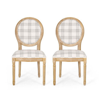 Set of 2 Jair Upholstered King Louis Side Chairs