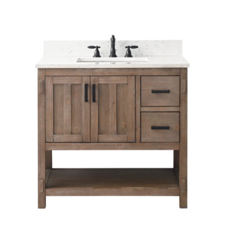 Marissa 36 Freestanding Single Bathroom Vanity with Engineered Stone Top