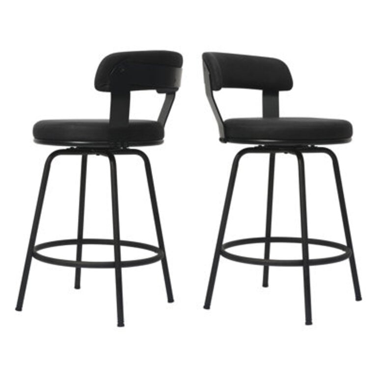 Kipton Low Back Swivel Bar  Counter Stool