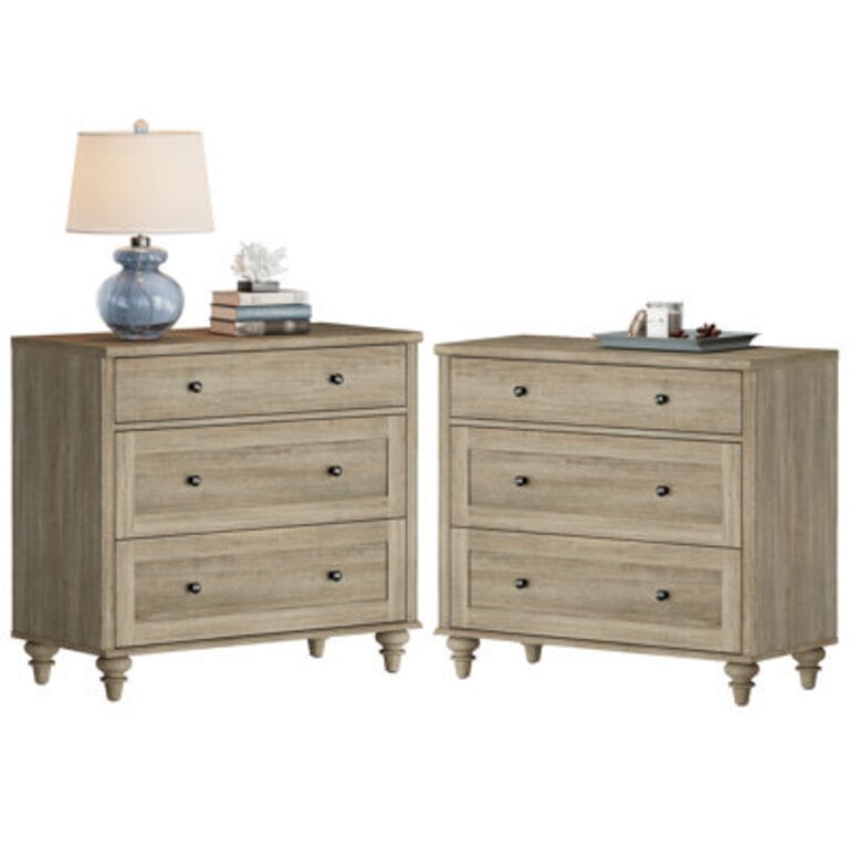Scarlett Mid-Century Modern 3-Drawer Nightstand