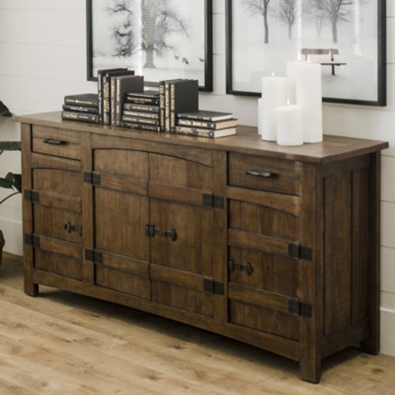 Kopf 71 W Solid Wood and Metal Credenza