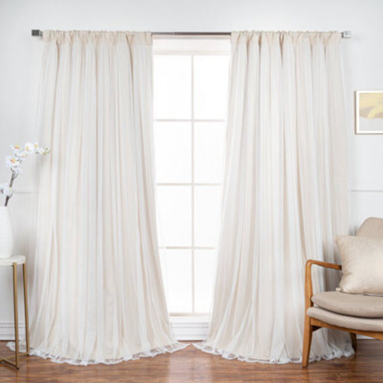Harborcreek Solid Color Blackout Thermal Rod Pocket Curtain Panels