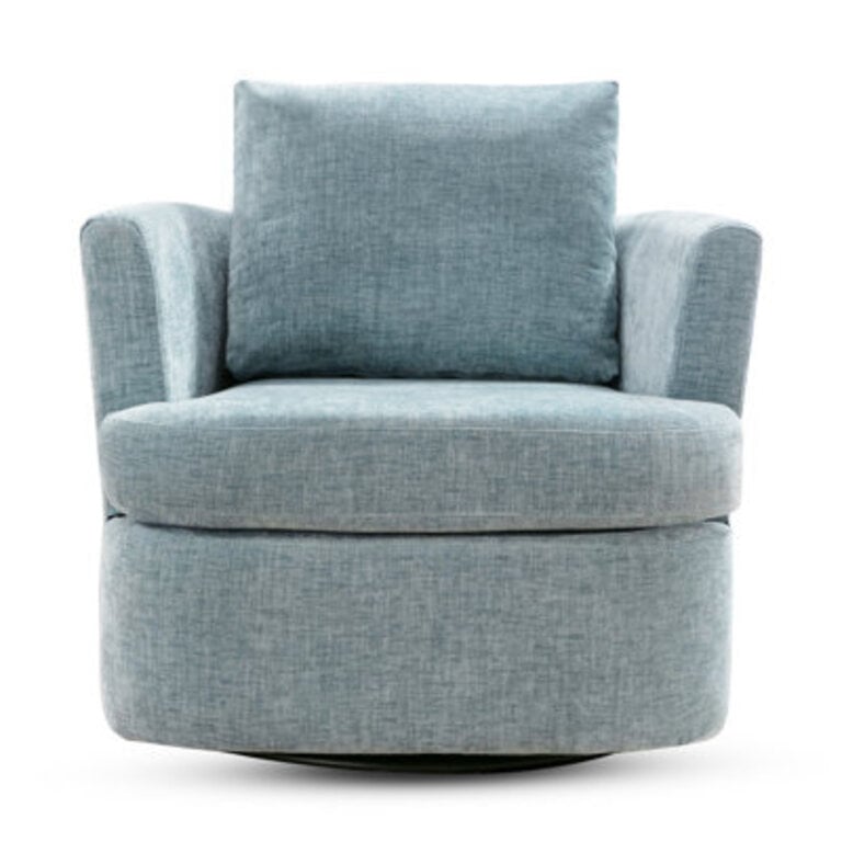 Upholstered Swivel Barrel Chair