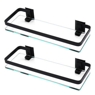 Keyarra Aluminum Bathroom Glass Shelf