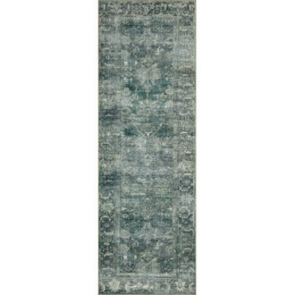 Magnolia Home By Joanna Gaines X Loloi Banks Machine Washable Blue  Lagoon Area Rug